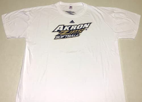 Rare! Vintage 1990s University of Akron Zips Softball Team T-Shirt New! XL — akron fan gear
