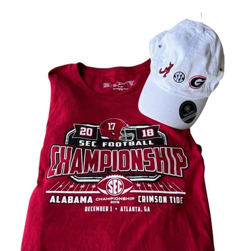 ALABAMA Crimson Tide Roll Tide 2018 SEC Champions Tee shirt hat bundle NWT sz 2X — alabama fan gear