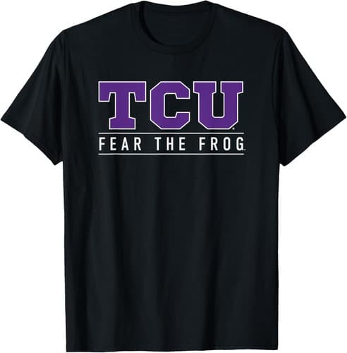 TCU Horned Frogs Between The Lines T-Shirt — tcu fan gear
