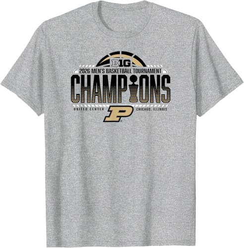Purdue Boilermakers Men's Basketball Big Ten Champs 2026 Win T-Shirt — purdue fan gear