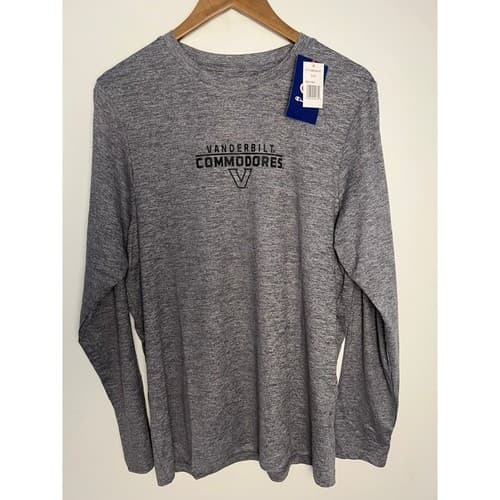 Champion Vanderbilt Commodores Men LG Gray Long Sleeve Performance Shirt Team — vanderbilt fan gear