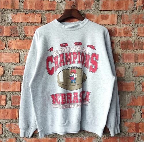Vintage 90s Nebraska Cornhuskers University National Champions Football — nebraska fan gear