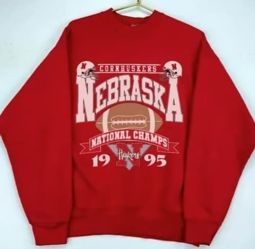 1995 Nebraska Cornhuskers Football Sweatshirt University of Nebraska S-5XL — nebraska fan gear