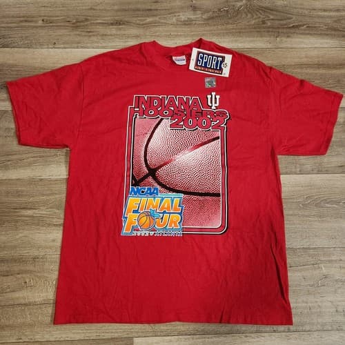 NCAA Final Four Indiana Hoosiers 2002 XL Basketball Vintage Graphic T Shirt NWT — indiana fan gear