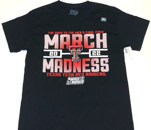 Texas Tech Red Raiders 2022 March Madness NCAA Basketball T-Shirt New! NWT SMALL — texas-tech fan gear