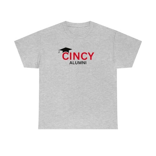 CINCY ALUMNI Cincinnati Bearcats T-Shirt Graduation Mortarboard Cap NEW — cincinnati fan gear