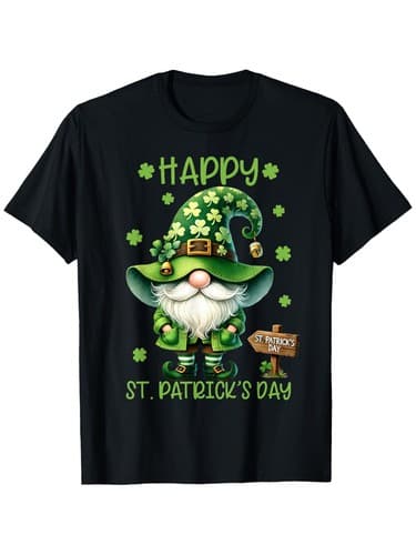 Happy St Patrick’s Day Gnome Shirt Shamrock Lucky Irish Holiday T-Shirt — notre-dame fan gear