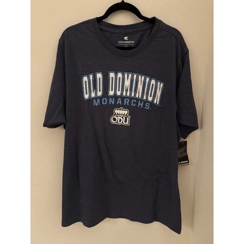 Colosseum Old Dominion Monarchs T Shirt Navy Blue Short Sleeve Mens Size M NWT — old-dominion fan gear