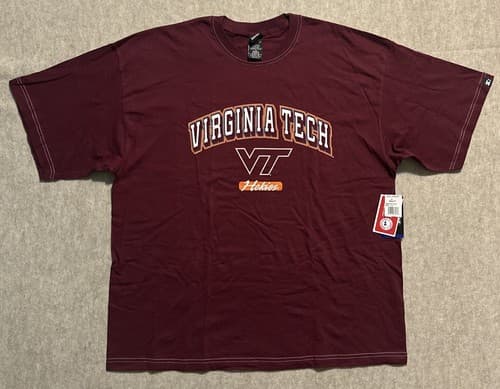90s Vintage Virginia Tech Hokies Starter T-Shirt XXL NWT Football — virginia-tech fan gear