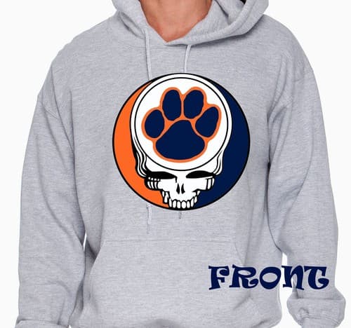  Grateful Dead Parody Hoodie Auburn Tigers Stealie  Sm, Med, LG, XL, 2XL. — auburn fan gear