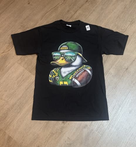 Oregon Ducks Football Fan Graphic T-SHIRT Sunglasses Hat Men's SMALL Port Co NEW — oregon fan gear