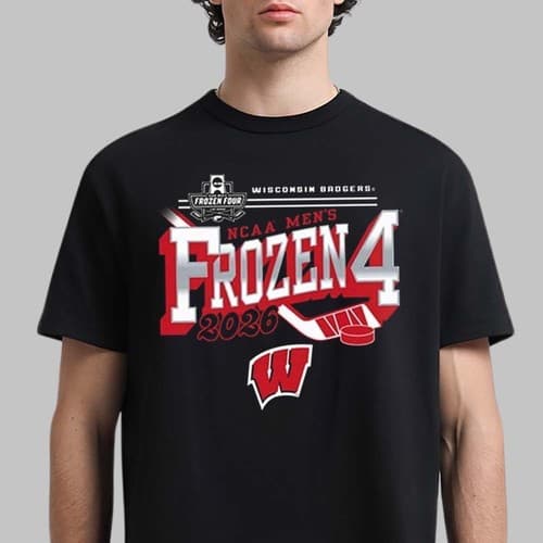 Wisconsin Badgers Men's Hockey 2026 NCAA Frozen Four Vegas T-Shirt — wisconsin fan gear