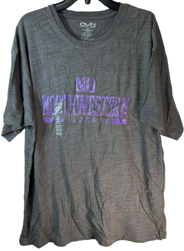 OVB Men's Northwestern Wildcats Cadence Short Sleeve T-Shirt, Grey, XL — northwestern fan gear