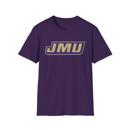 Front/Back James Madison Dukes Unisex Softstyle TShirt College Apparel NCAAF — james-madison fan gear