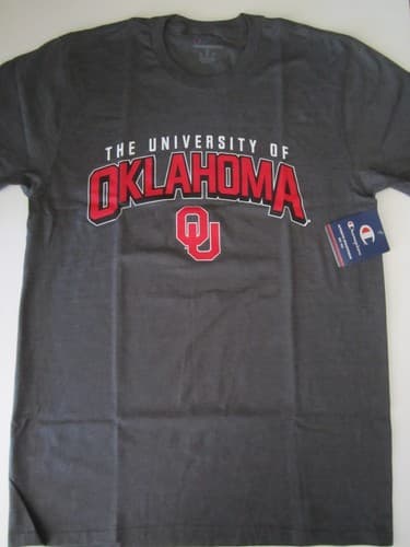 NCAA Oklahoma Sooners Champion T Shirt Medium Gray New NWT — oklahoma fan gear