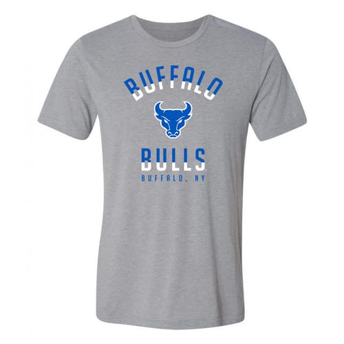 Buffalo Bulls Division Arch Triblend T Shirt - Athletic Grey — buffalo fan gear