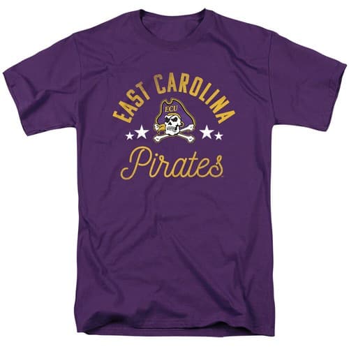 East Carolina University Adult T-Shirt Pirates, Purple, S-4XL — east-carolina fan gear