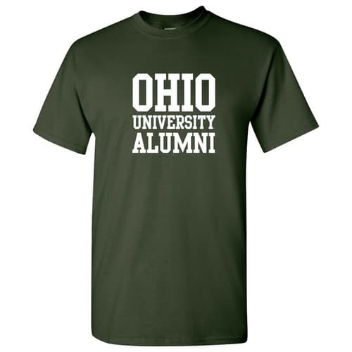 Ohio University Bobcats Basic Block Alumni Collegiate T Shirt - Forest — ohio fan gear