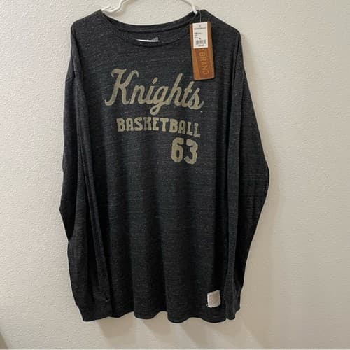 retro brand ucf knights basketball 63 long sleeve black gold shirt nwt — ucf fan gear
