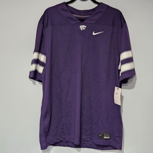 Nike Kansas State Wildcats Men's XL Blank Purple Football Jersey NEW — kansas-state fan gear