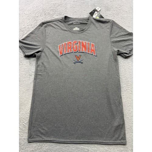 Virginia Cavaliers NCAA Mens Small Gray Performance T-Shirt Captivating New — virginia fan gear