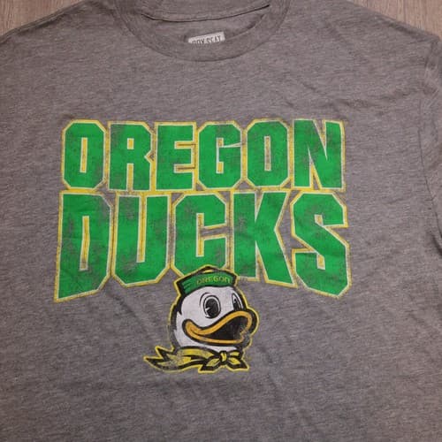 Oregon Ducks Graphic T Shirt Mens Medium M Grey Box Seat Clothing NCAA Football — oregon fan gear