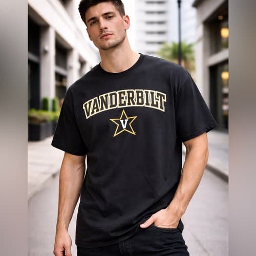 Vanderbilt Commodores T-Shirt men's XL Black NCAA College Top of the World — vanderbilt fan gear
