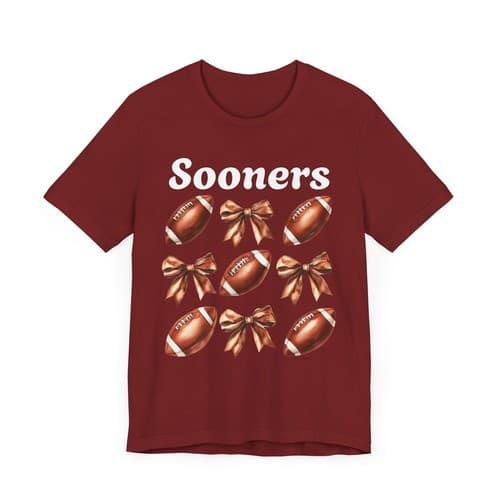 Women's Oklahoma Sooners football t-shirt Jersey Short Sleeve Tee — oklahoma fan gear