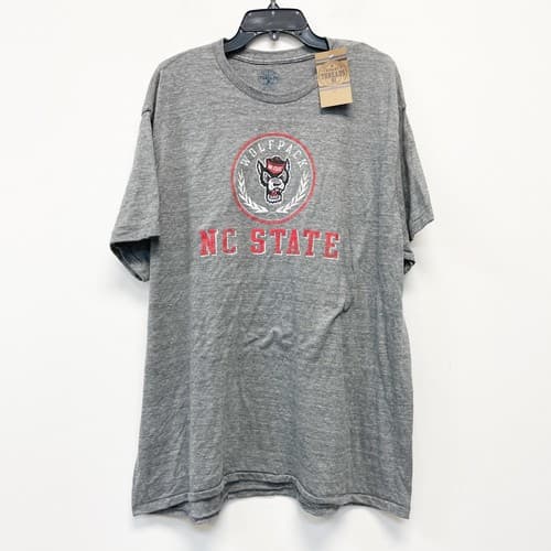 NCAA NC State Wolfpack Men's Gray Crewneck Tri Blend T Shirt Size 2X — nc-state fan gear