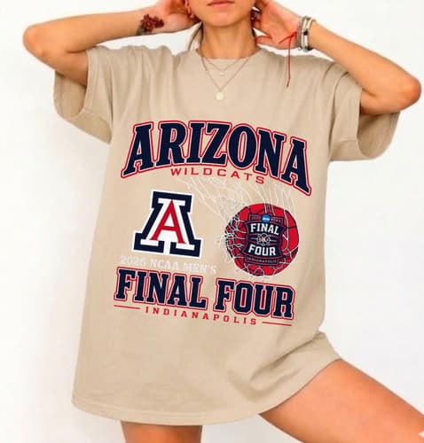 Arizona Wildcats T-Shirt Final Four 2026, College Basketball Fan Tee — arizona fan gear