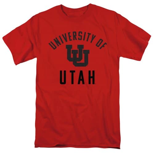 University of Utah Adult T-Shirt One Color Utes, Red, S-5XL — utah fan gear