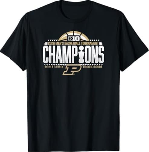 Purdue Boilermakers Men's Basketball Big Ten Champs 2026 T-Shirt — purdue fan gear