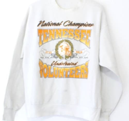 Vintage University of Tennessee Volunteers National Champions Sweatshirt S-5XL — tennessee fan gear
