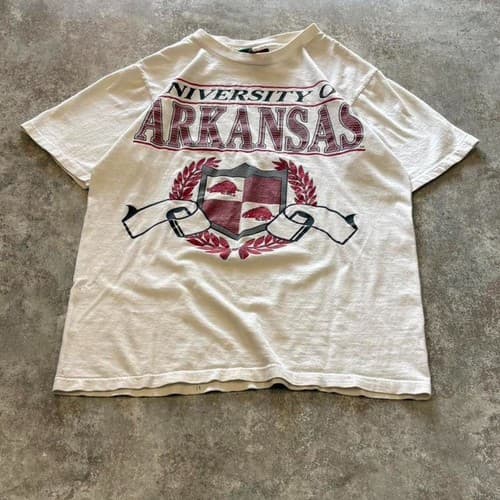 Arkansas Razorbacks Graphic White T-Shirt Gildan Unisex S-5XL — arkansas fan gear