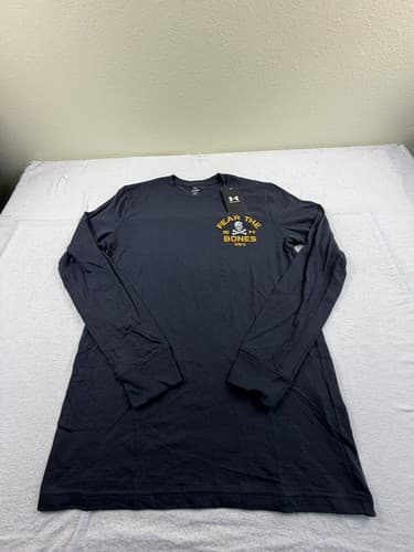 Under Armour Navy Midshipmen Fear The Bones Sz Sm L/S Blue Shirt New $50 — navy fan gear