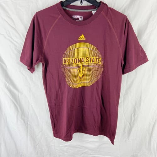 Adidas Mens Climalite Dark Red NCAA Arizona State Sun Devils Basketball — arizona-state fan gear