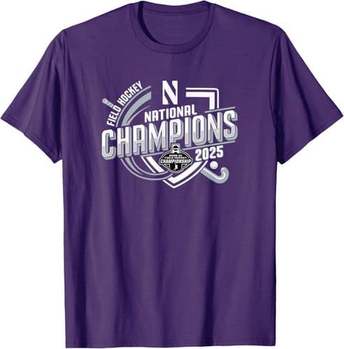 Northwestern Wildcats National Champs 2025 Field Hockey T-Shirt — northwestern fan gear