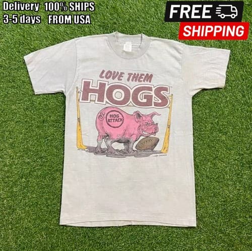 Vintage Washington Redskins Love Them Hogs Shirt — arkansas fan gear