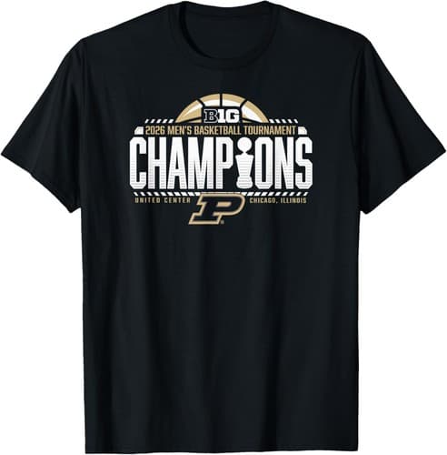 Purdue Boilermakers Men's Basketball Big Ten Champs 2026 T-Shirt — purdue fan gear