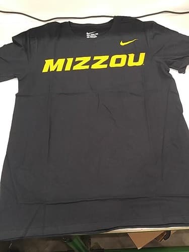 MEN'S MISSOURI TIGERS BLACK WORDMARK SHORT SLEEVE NIKE TEE SZ SMALL  — missouri fan gear