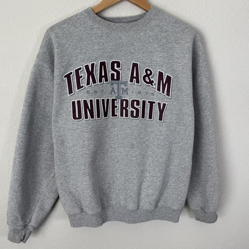 Vintage 90s Texas A&M University Crewneck Sweatshirt NCAA College Sweater — texas-am fan gear