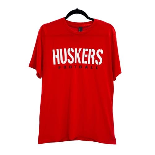 SALE | Huskers Football Unisex T-Shirt | Red | Multiple Sizes | Lou's Sporting G — nebraska fan gear