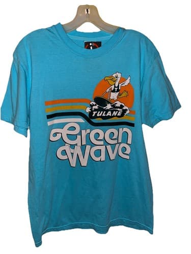 Imagine One Green Waves Tulane T Shirt Size Medium Surfing Duck — tulane fan gear