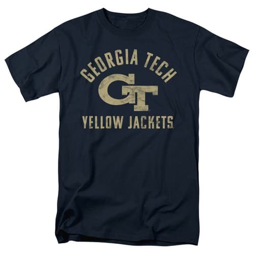 Georgia Tech Adult T-Shirt One Color Yellow Jackets, Navy, S-5XL — georgia-tech fan gear