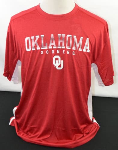University of Oklahoma Sooners Men's Fusion Fit Tee Shirt - Red - L (UOK-20) — oklahoma fan gear