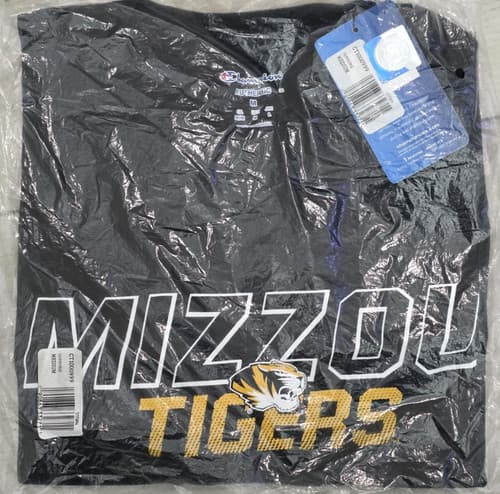 New Mizzou Tigers Missouri Champion Official NCAA T-Shirt Black Men Size M — missouri fan gear