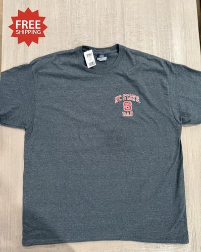 North Carolina “NC State Dad” Wolfpack Ash Gray T Shirt - Size XL - NWT — nc-state fan gear