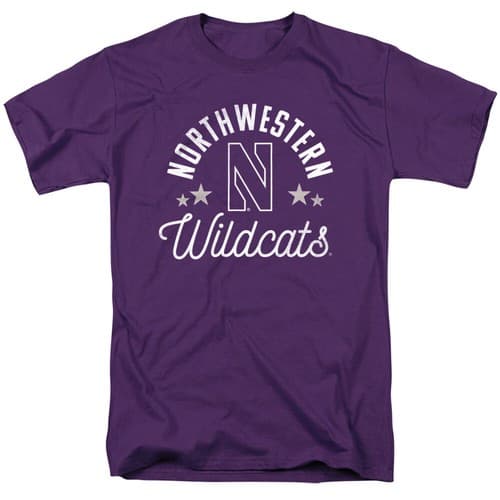 Northwestern University Adult T-Shirt Wildcats, Purple, S-4XL — northwestern fan gear