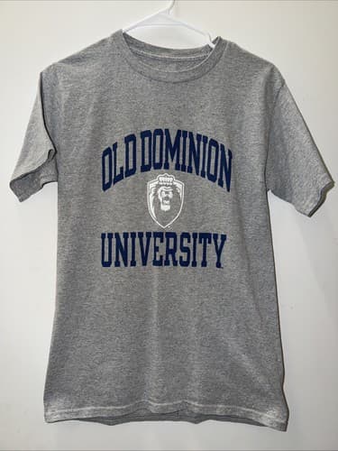 Old Dominion University Monarchs Champion T Shirt Mens S Grey Spellout Cotton — old-dominion fan gear