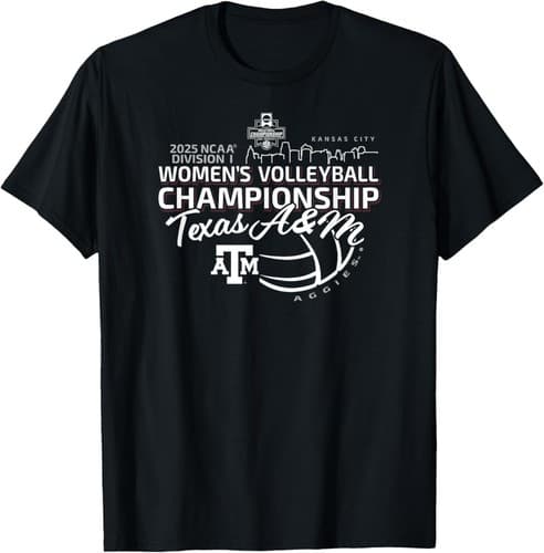 Texas A&M Aggies National Championship 2025 Volleyball T-Shirt — texas-am fan gear